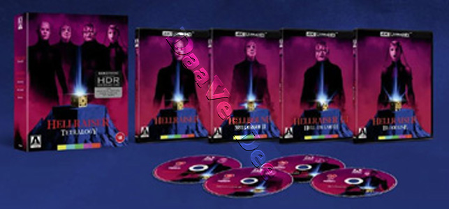 Hellraiser Tetralogy 4K | Hellraiser / Hellbound: Hellraiser II / Hellraiser III: Hell on Earth / Hellraiser: Bloodline  |   Blu-Ray